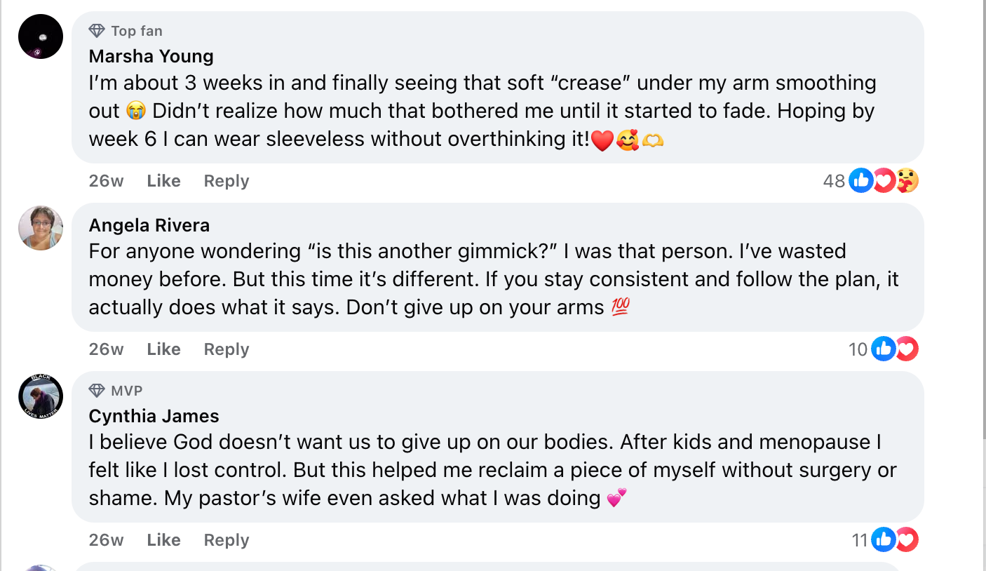 Facebook comment screenshot