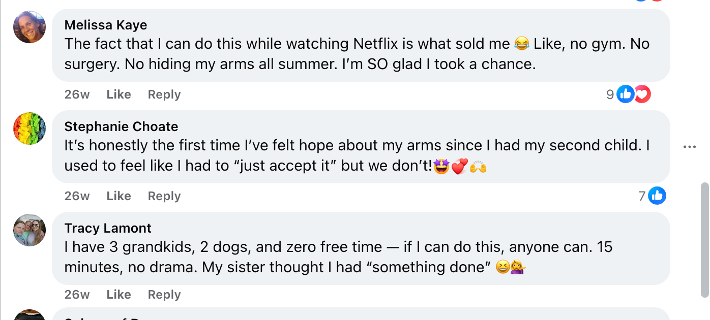 Facebook comment screenshot